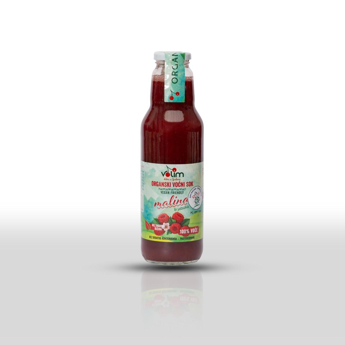 Volim - organski voćni sok malina 750 ml